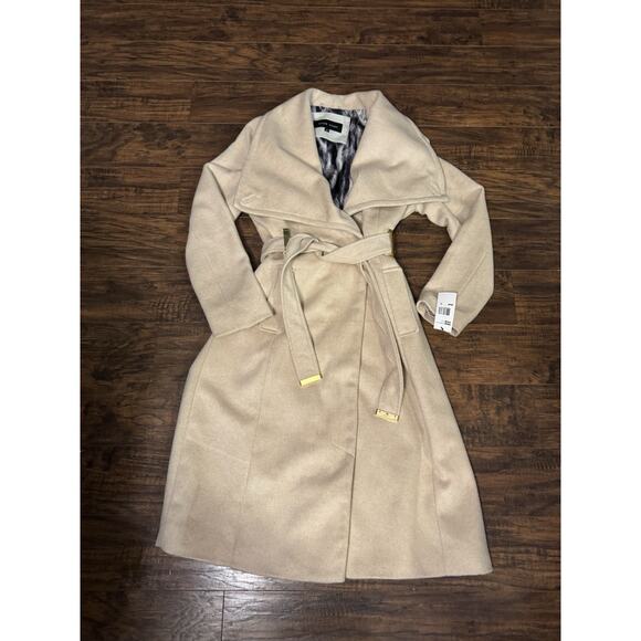 Black Rivet Jackets & Blazers - Black Rivet Cream Wool Blend Pea Coat Size S Belted Feminine Chic